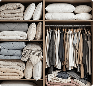 Before closet storage