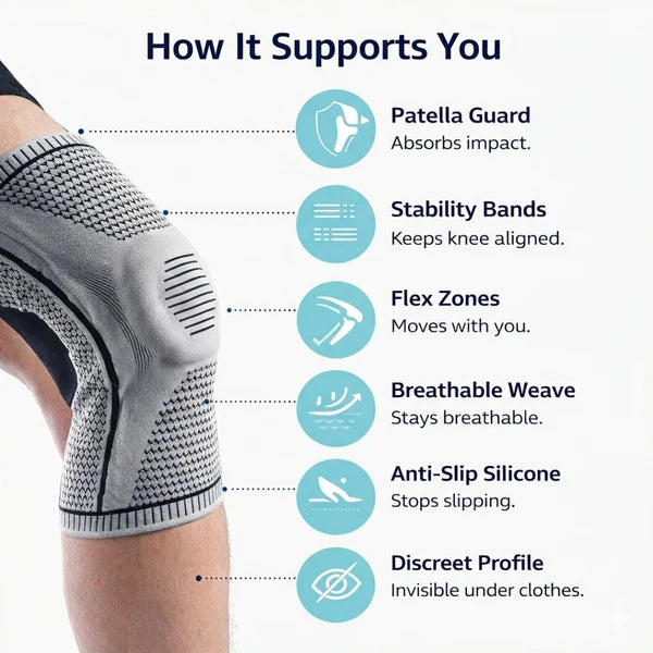 Sofortige Linderung von Knieschmerzen ohne Operation oder Spritzen mit dem Limitless Knee Pro™