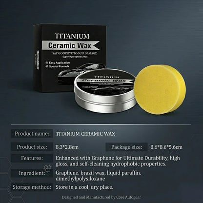 Titanium Ceramic Wax Cream Mirror Shine. 15 Minutes. Lasts a Year.