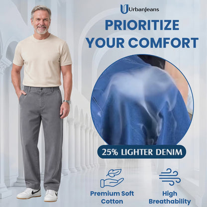 Men's Classic Straight Fit Stretch Jeans