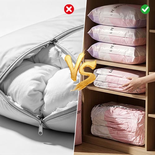 3D compression bag versus traditional storage
